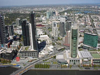 Melbourne vom Observation Deck des Rialto Towers