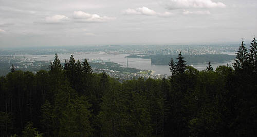North Shore Mountains, Blick auf Vancouver