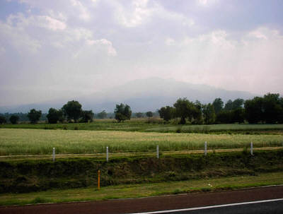 Blick auf den Vulkan Popocatpetl