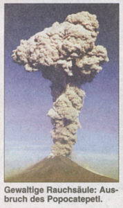 Ausbruch des 
Vulkans im Juli 2003 - aus Hamburger Abendblatt vom 22.07.2003